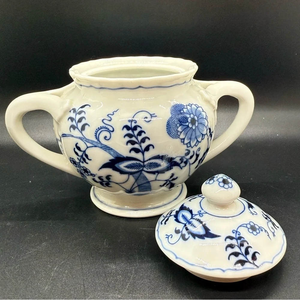 Blue Danube Floral Sugar Bowl with Lid